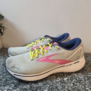 Brooks Ghost 14 Gray Knit Running‎ Shoes Size 10 Medium